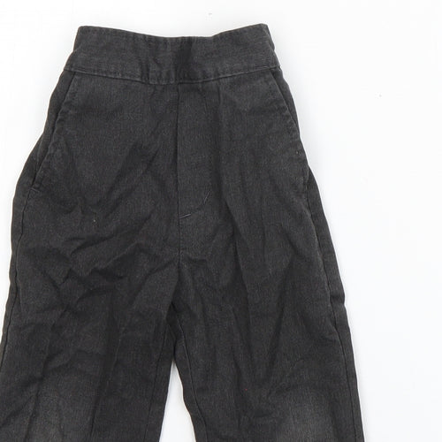 Preworn Boys Grey  Polyester Dress Pants Trousers Size 3-4 Years  Regular Pullover