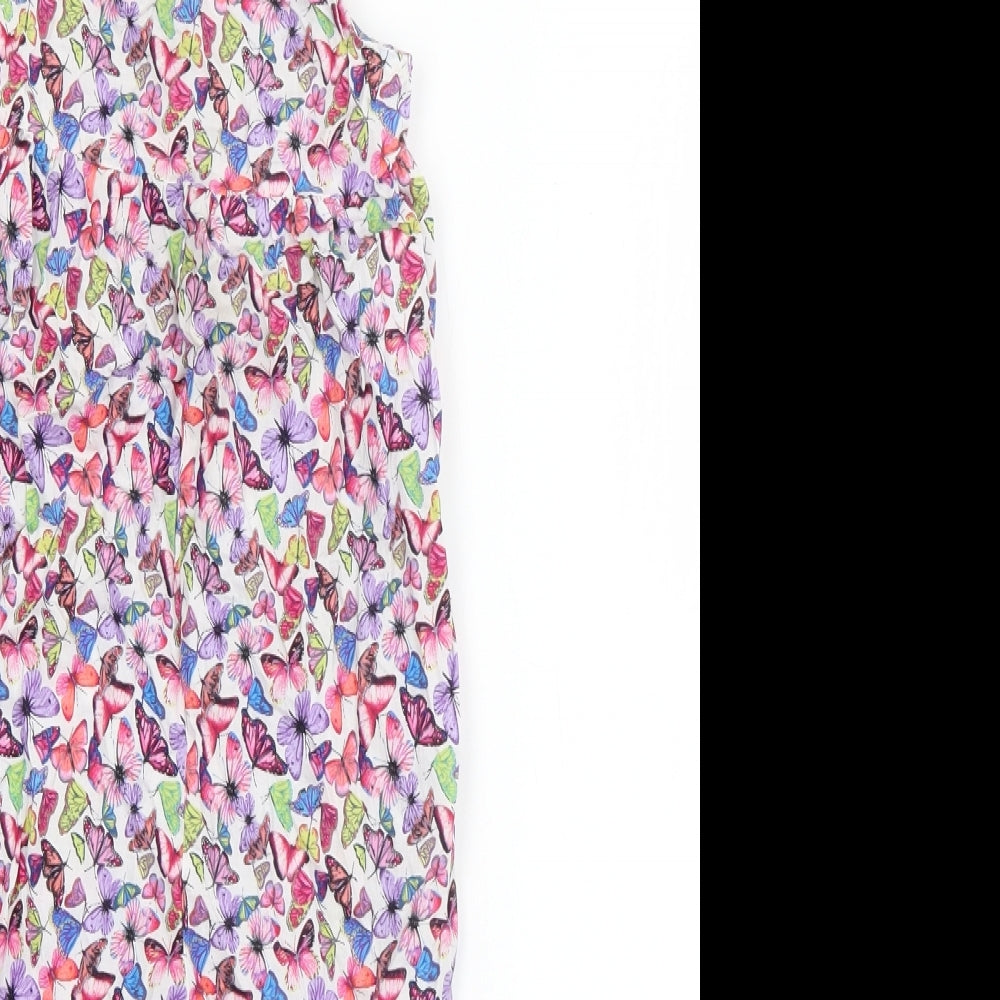 NEXT Girls Multicoloured Geometric Cotton Jumpsuit One-Piece Size 2-3 Years  Pullover - Butterfly Print