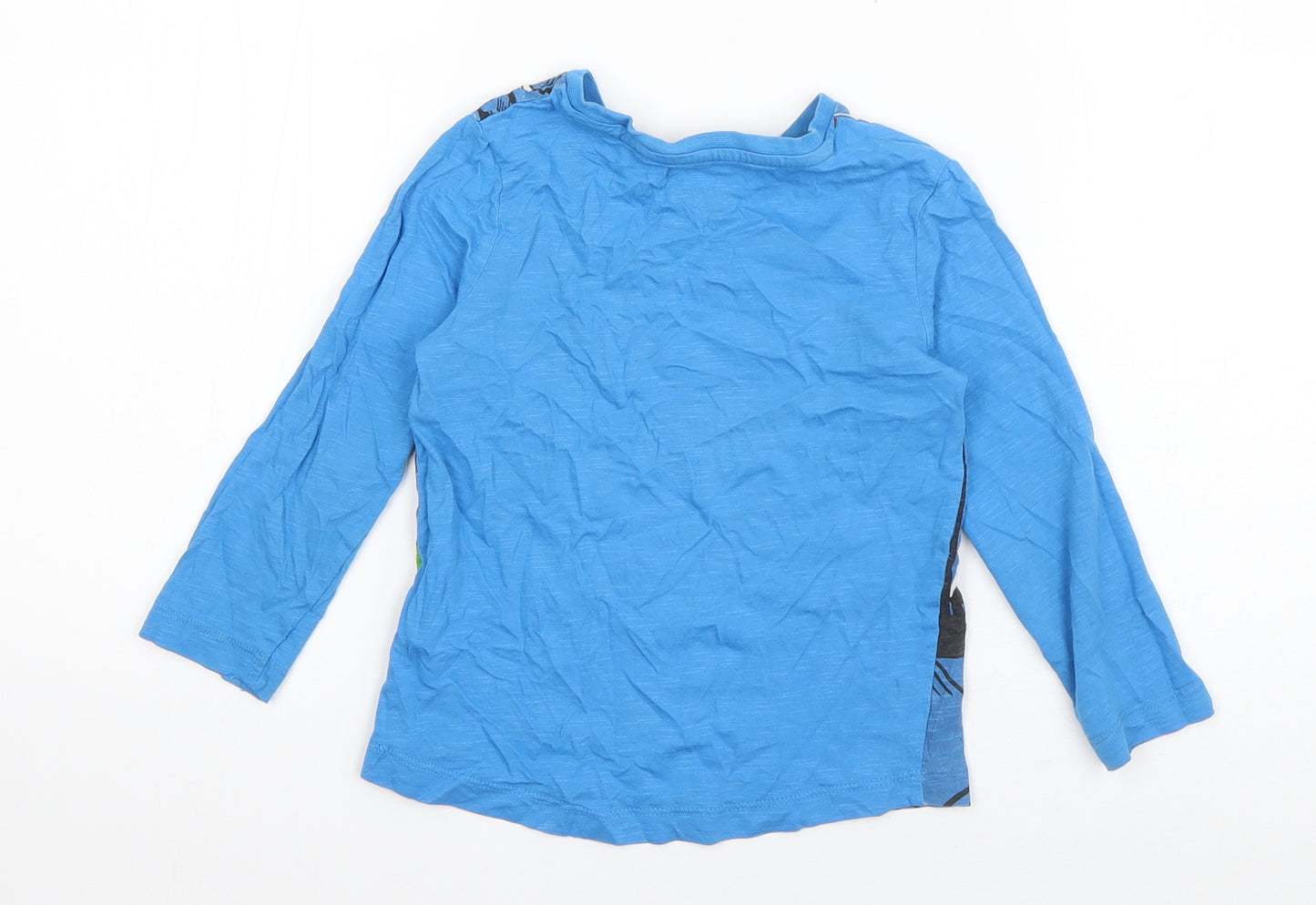 C&A Boys Black Geometric Cotton Basic T-Shirt Size 3 Years Round Neck Pullover - Marvel