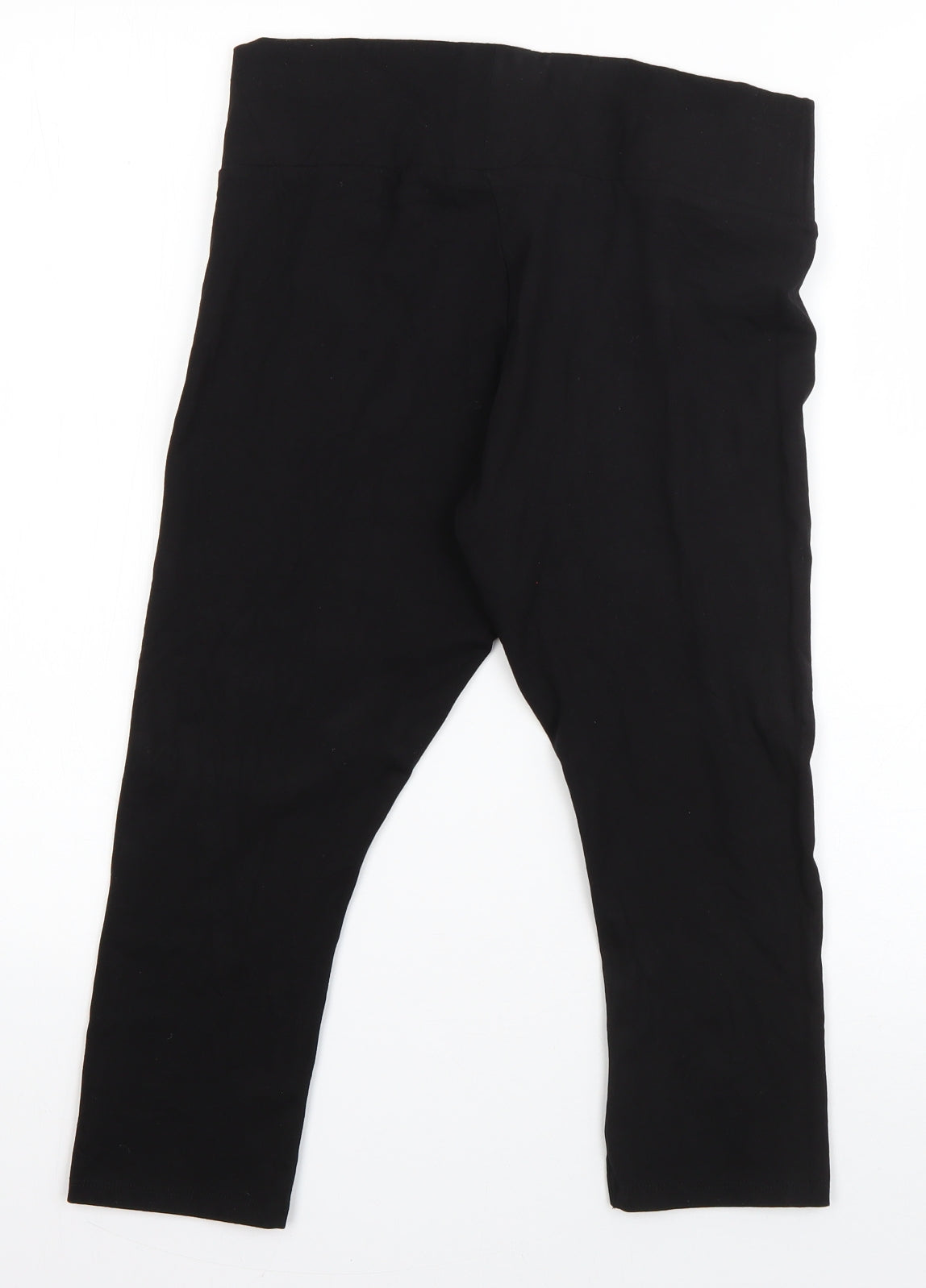 Pineapple Womens Black  Cotton Capri Leggings Size M