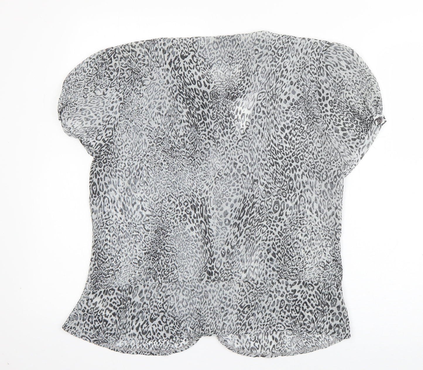 F&F Womens Grey  Polyester Basic Blouse Size 16 Round Neck