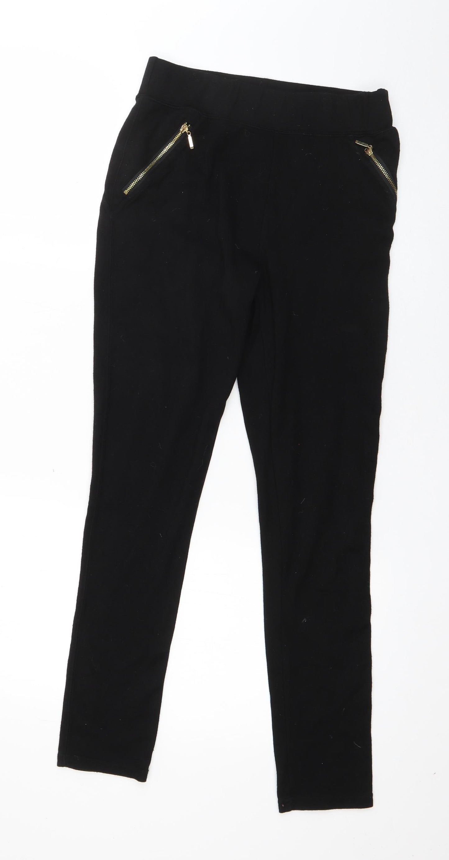 New Look Womens Black  Viscose Capri Leggings Size 10 L25 in