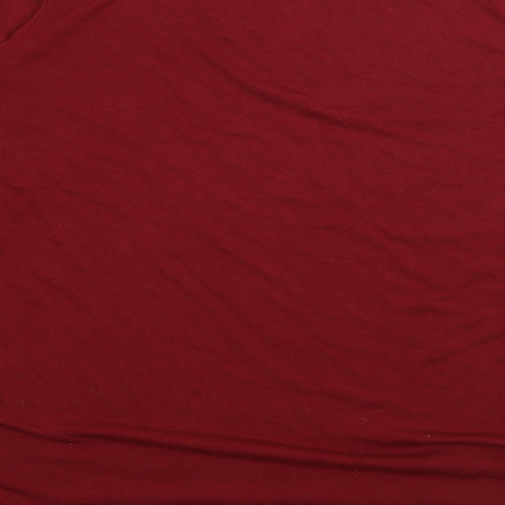 Primark Womens Red  Polyester Basic T-Shirt Size 18 Boat Neck - C'est La Vie
