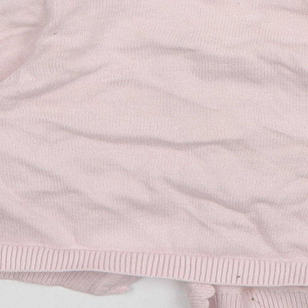 George Girls Pink  Cotton Cardigan Jumper Size 3-6 Months  Button