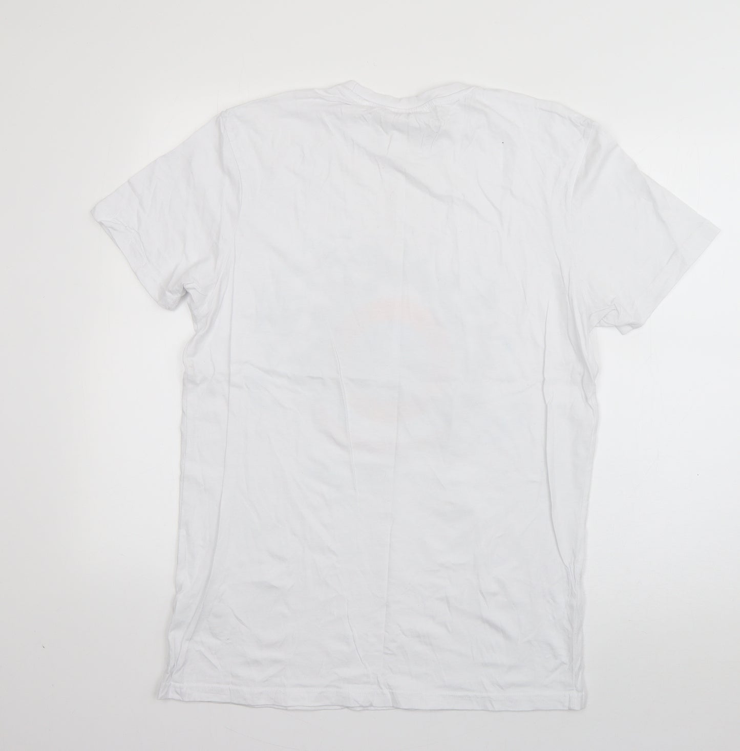Marvel Mens White  Cotton  T-Shirt Size L Round Neck  - Captain America