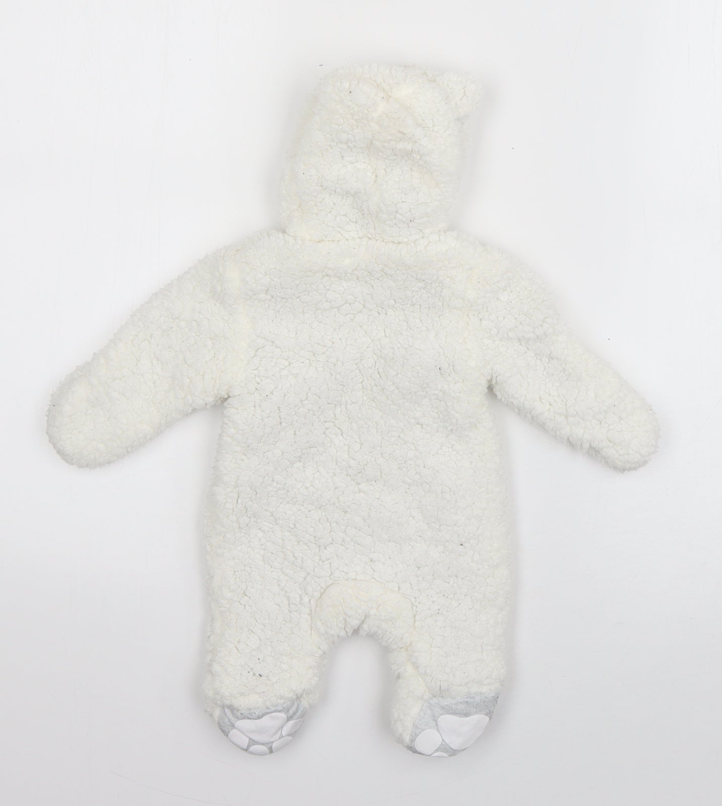 Primark Baby Ivory  Polyester Babygrow One-Piece Size Newborn  Pullover - Cat
