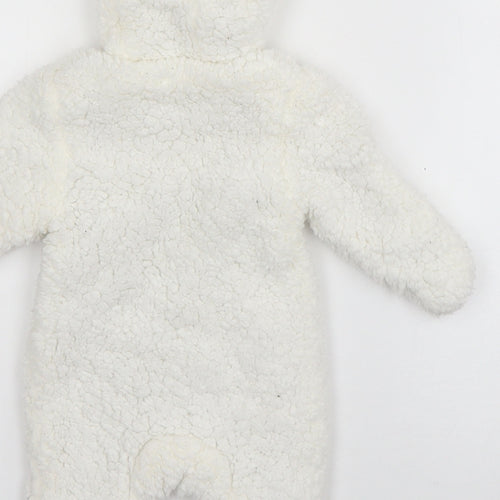 Primark Baby Ivory  Polyester Babygrow One-Piece Size Newborn  Pullover - Cat