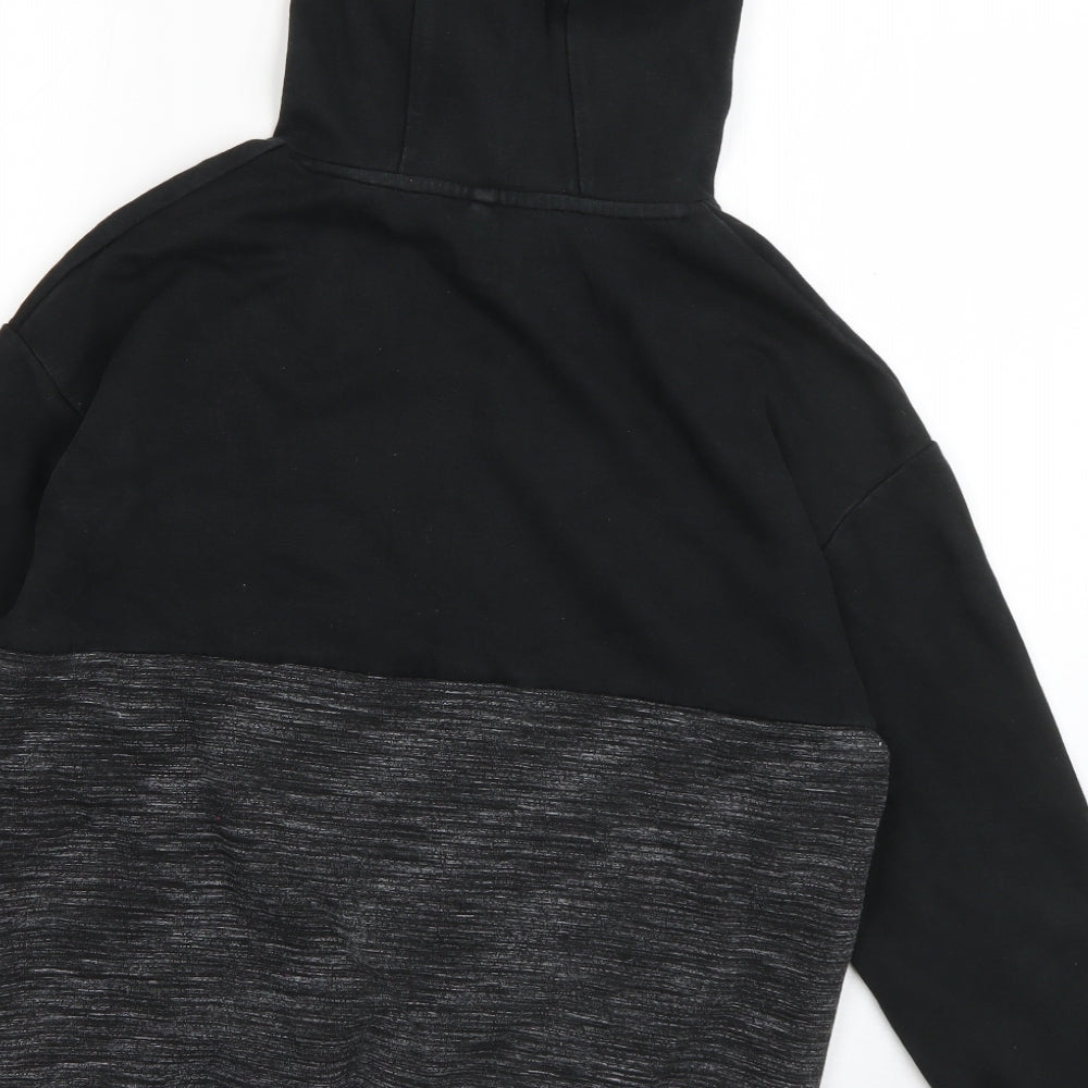 Marks and Spencer Boys Grey  Cotton Pullover Hoodie Size 11-12 Years  Pullover