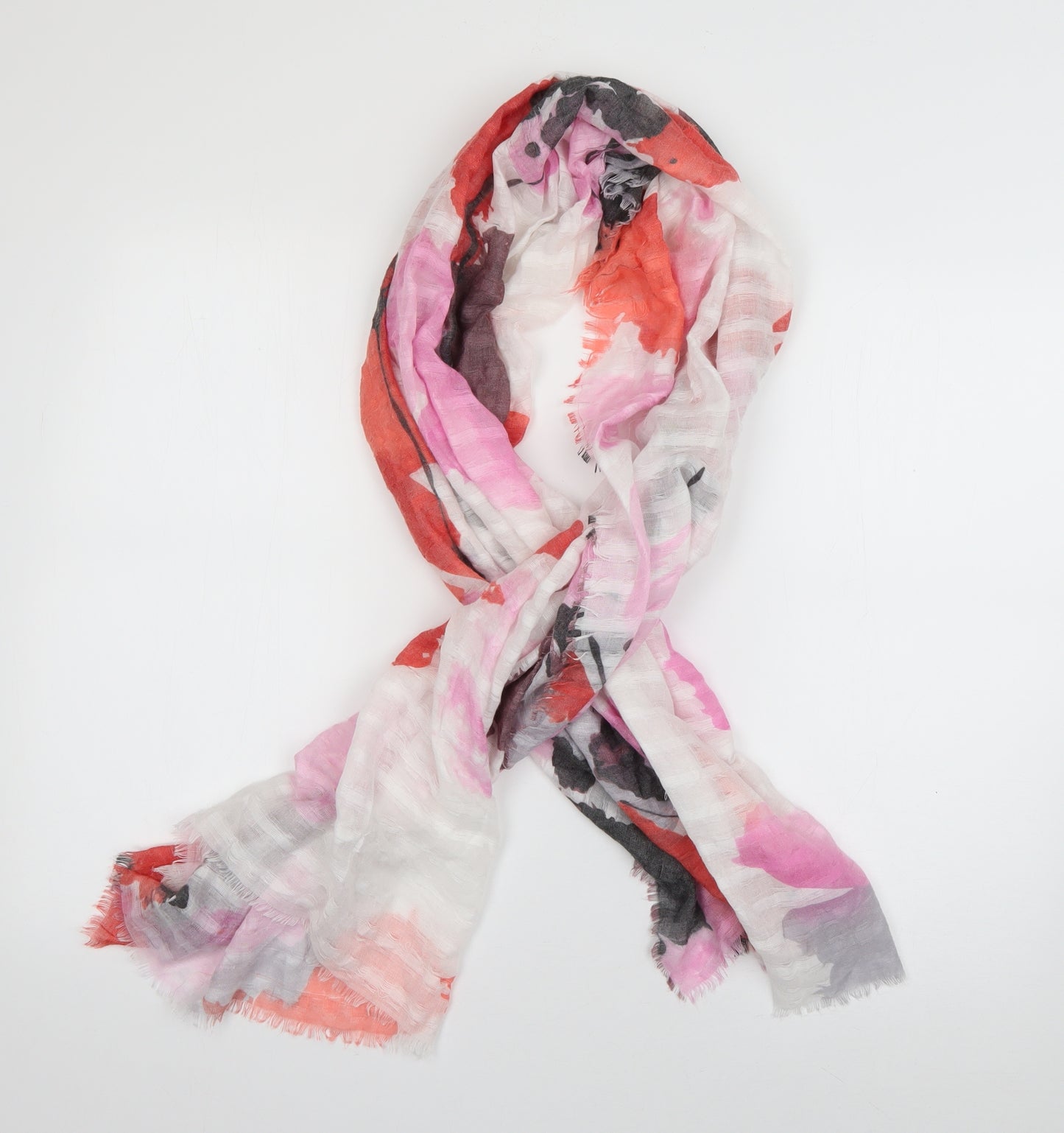 Preworn Womens Multicoloured Geometric Viscose  Scarf