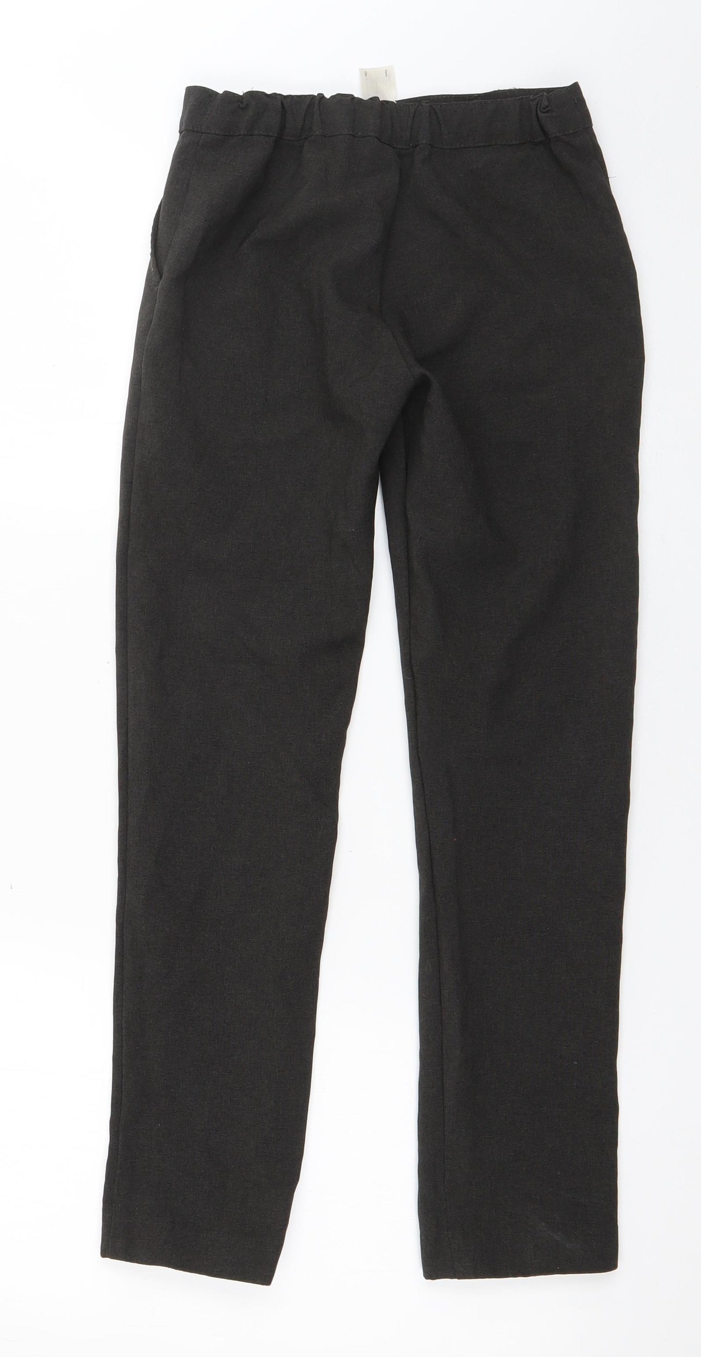 F&F Girls Grey  Polyester Dress Pants Trousers Size 9-10 Years  Regular Zip