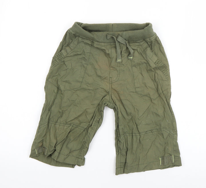 St Bernard Boys Green  Cotton Bermuda Shorts Size 9 Years  Regular Drawstring