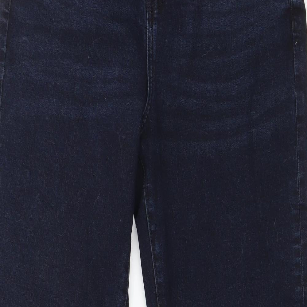 George Womens Blue  Cotton Straight Jeans Size 12 L30 in Regular Zip