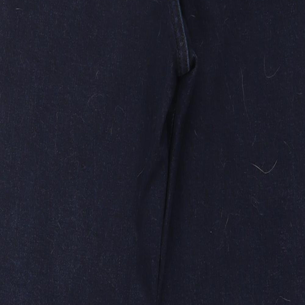 George Womens Blue  Cotton Straight Jeans Size 12 L30 in Regular Zip