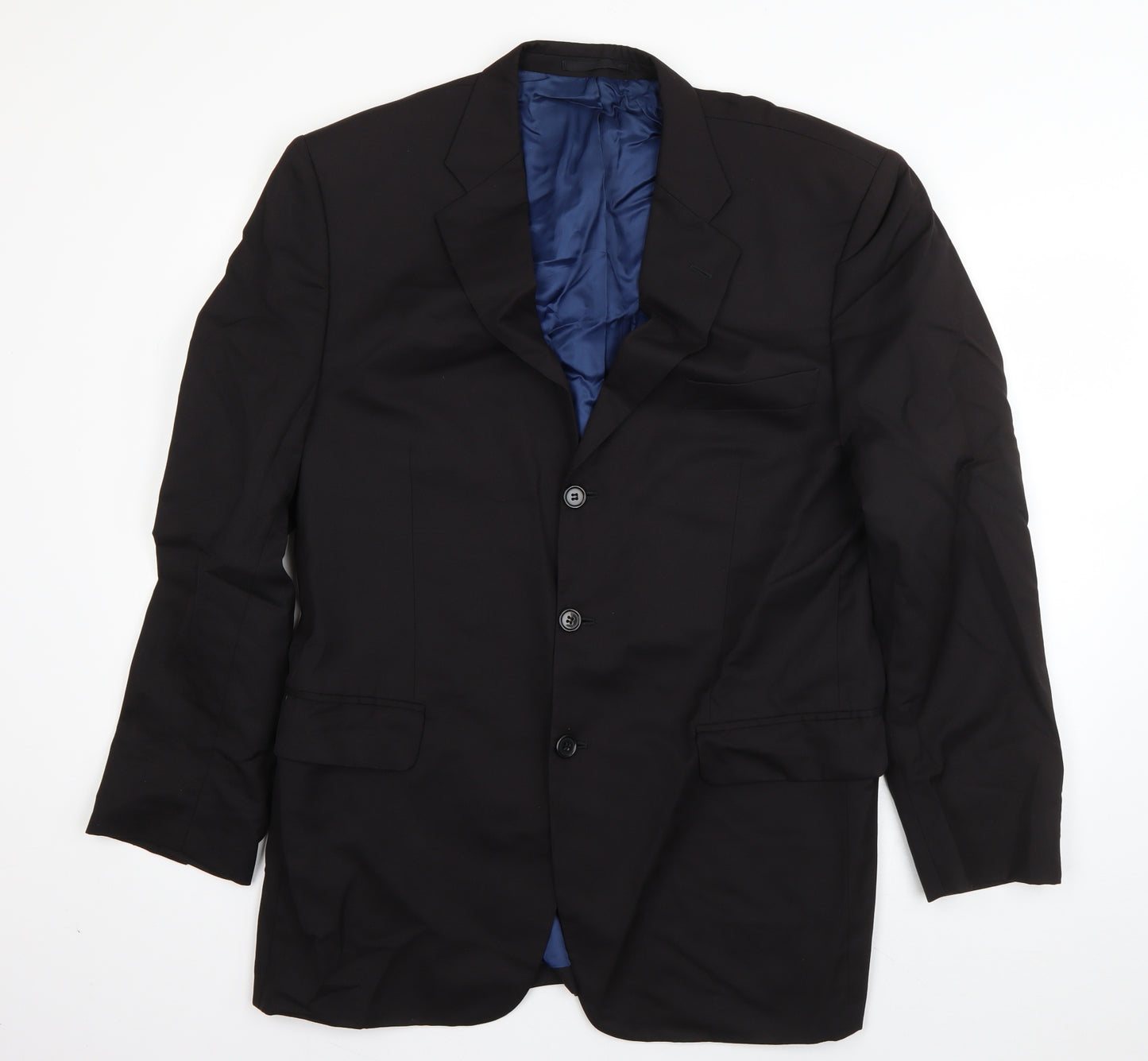 Torre Mens Black  Wool Jacket Suit Jacket Size L