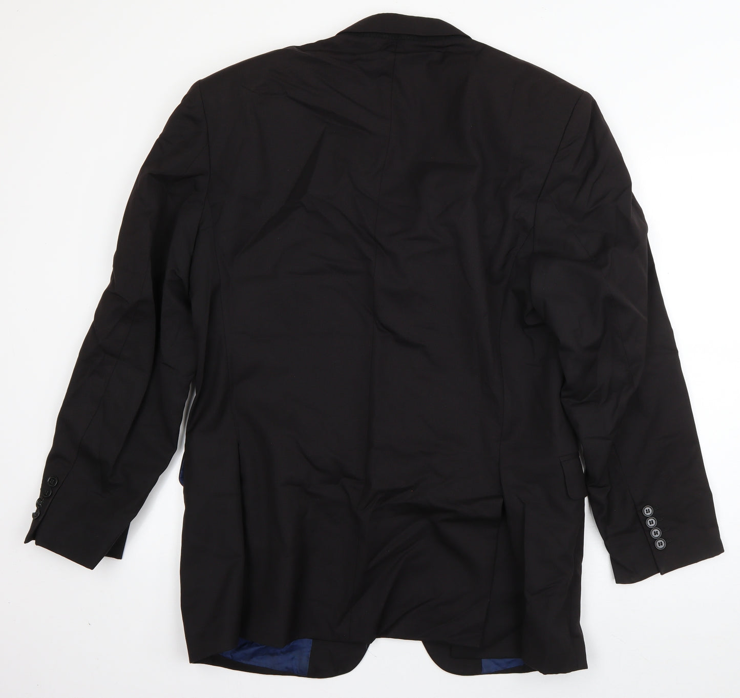Torre Mens Black  Wool Jacket Suit Jacket Size L