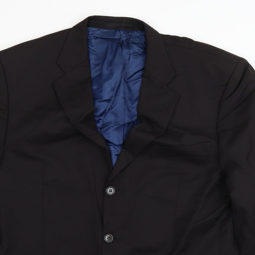Torre Mens Black  Wool Jacket Suit Jacket Size L