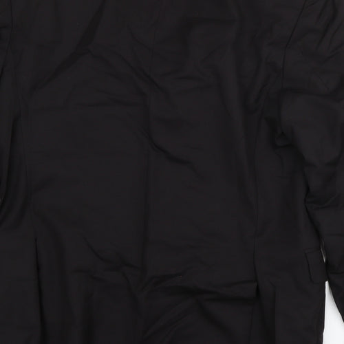 Torre Mens Black  Wool Jacket Suit Jacket Size L