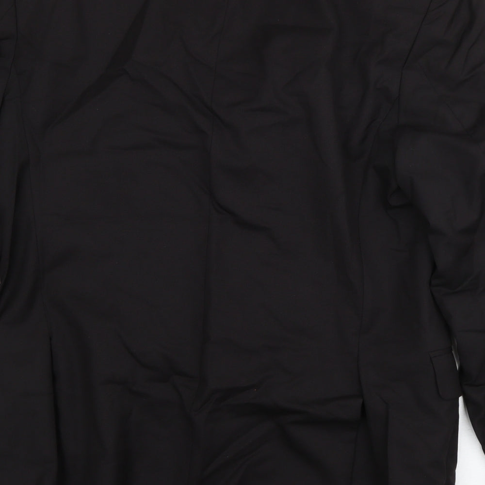 Torre Mens Black  Wool Jacket Suit Jacket Size L