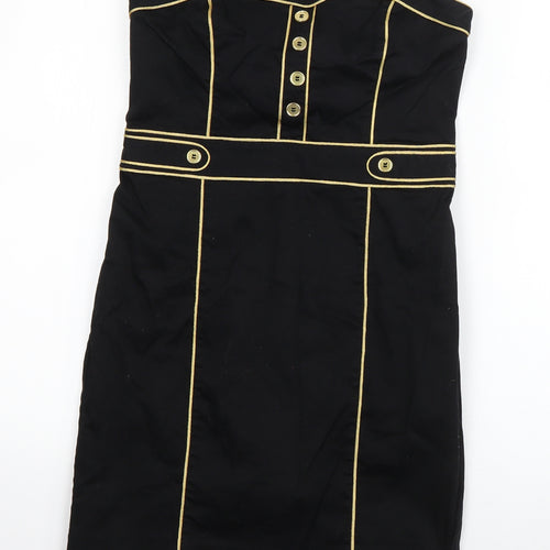 Divided by H&M Womens Black  Cotton Mini  Size 12  Sweetheart Pullover