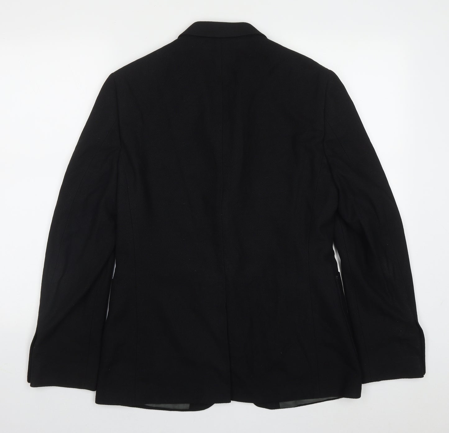 Burton Mens Black  Polyester Jacket Suit Jacket Size 38