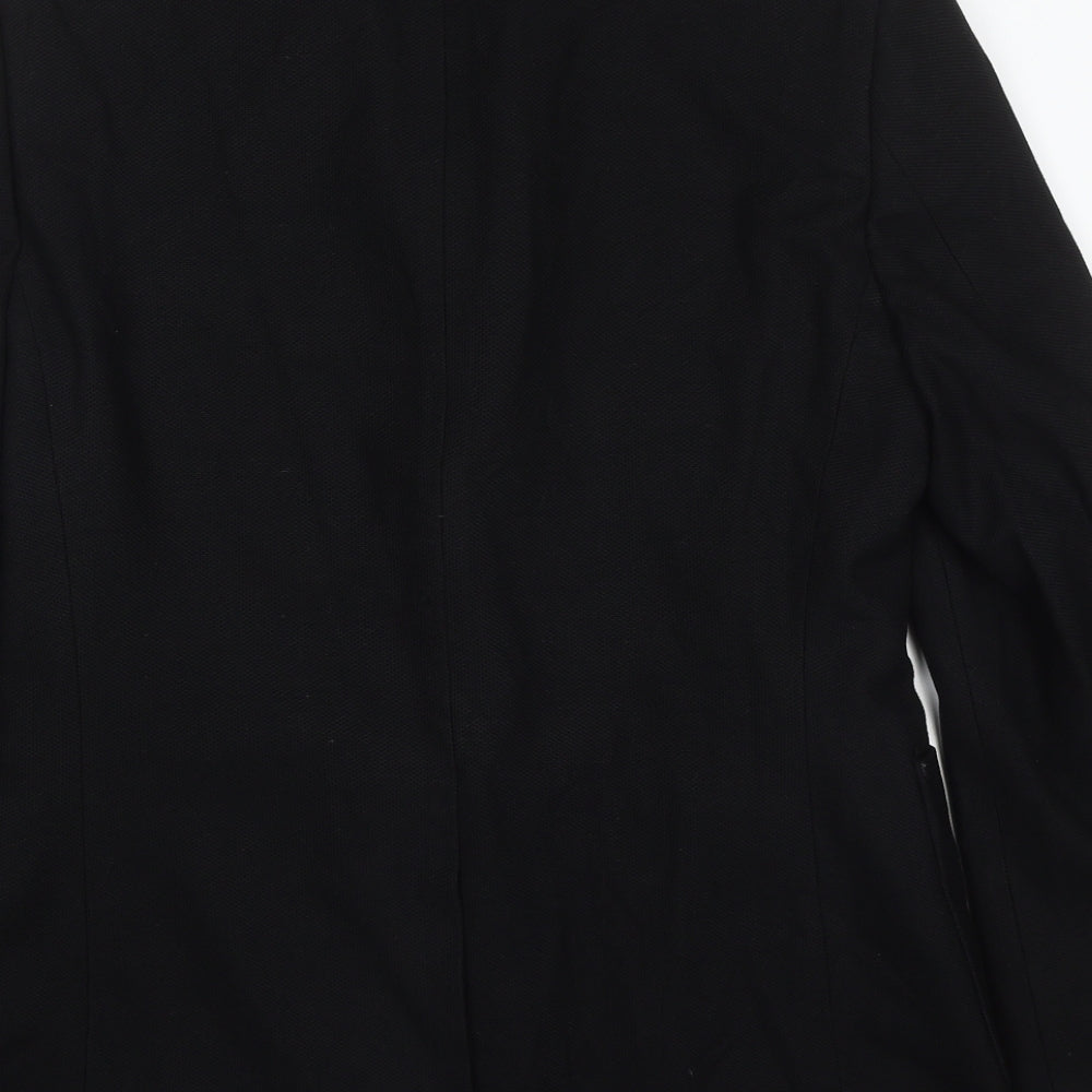 Burton Mens Black  Polyester Jacket Suit Jacket Size 38
