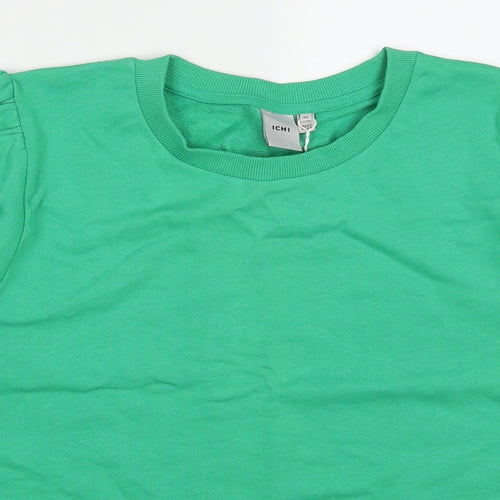 ICHI Womens Gold  Cotton Pullover Sweatshirt Size XL  Pullover