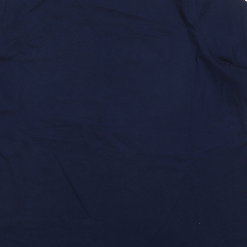 TU Womens Blue  Cotton Basic T-Shirt Size 10 Crew Neck - Long Time No Sea