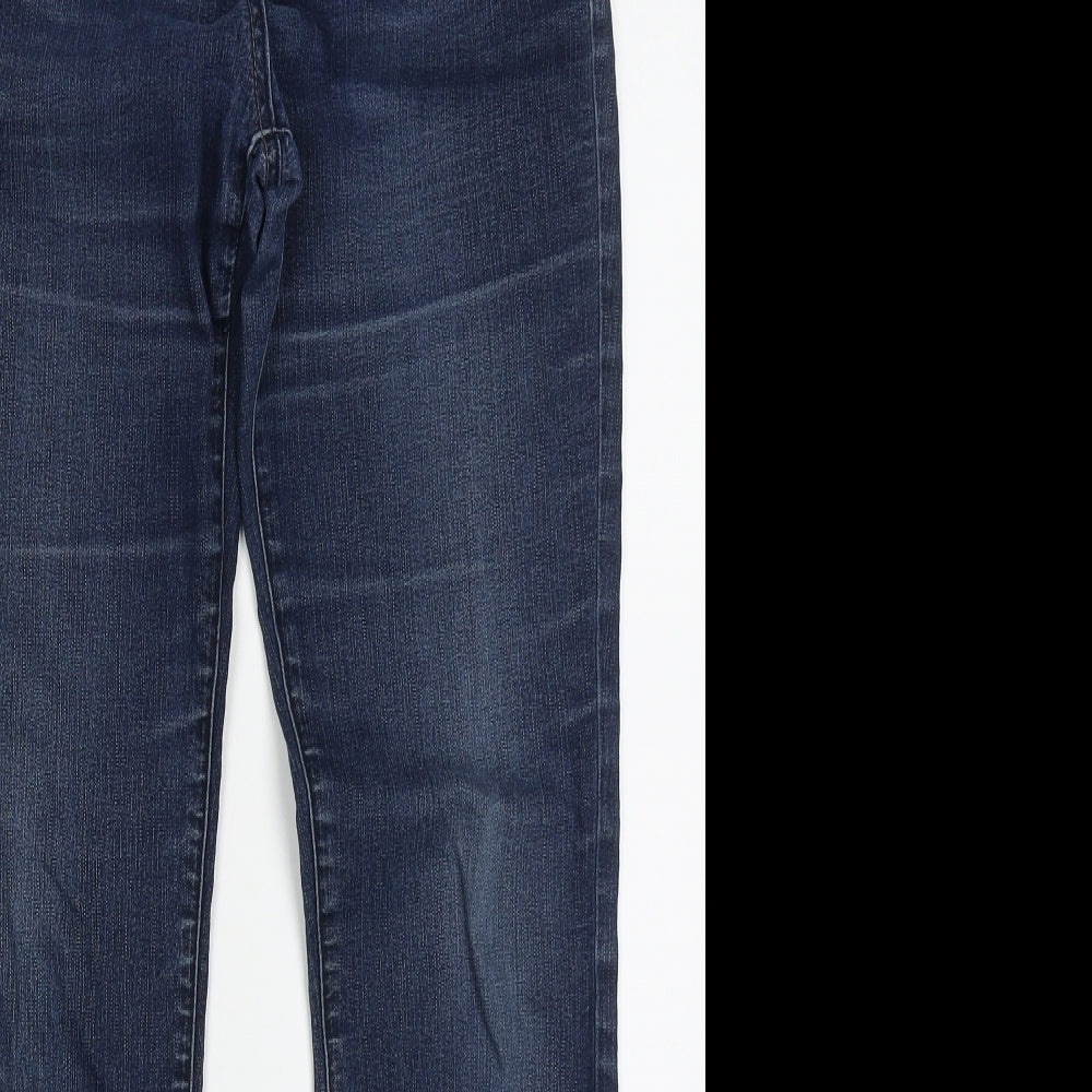 TU Womens Blue  Cotton Straight Jeans Size 12 L29 in Regular Button