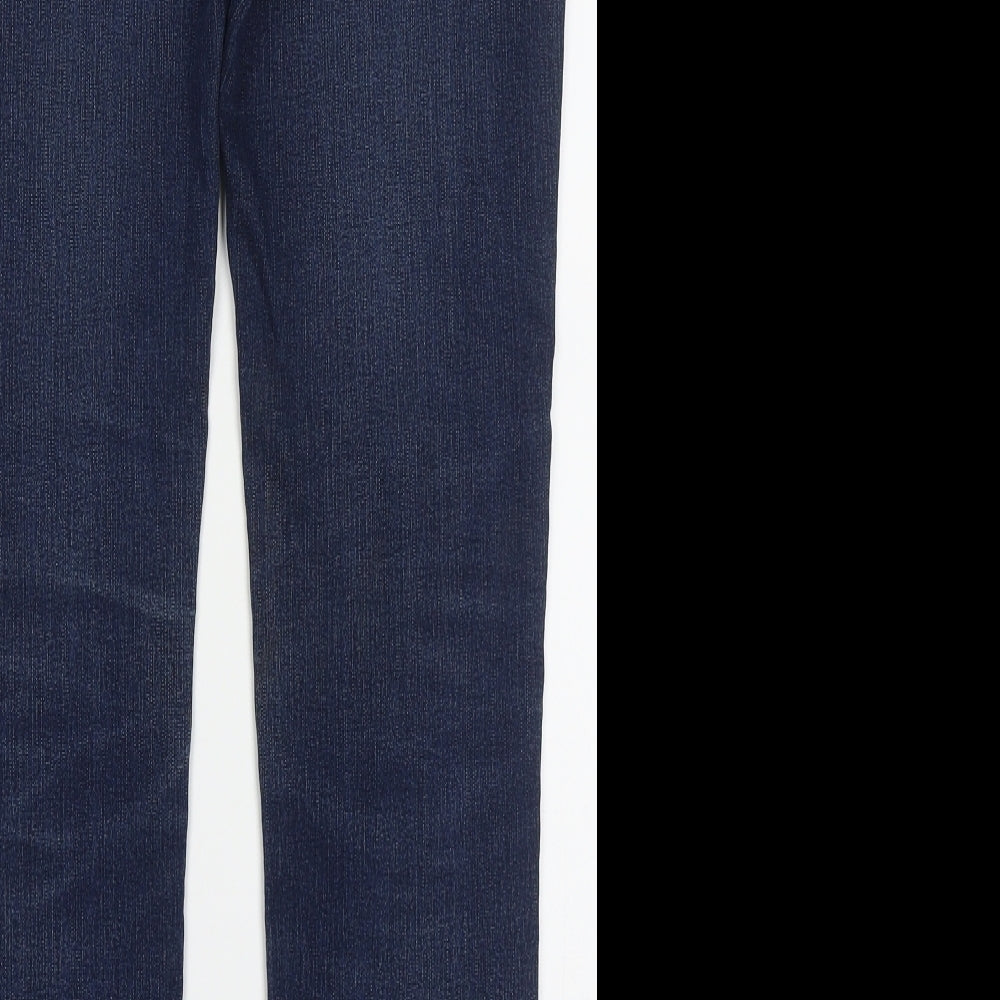 TU Womens Blue  Cotton Straight Jeans Size 12 L29 in Regular Button