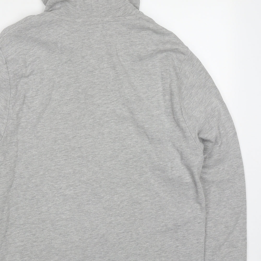ASOS Mens Grey  Cotton Full Zip Hoodie Size L