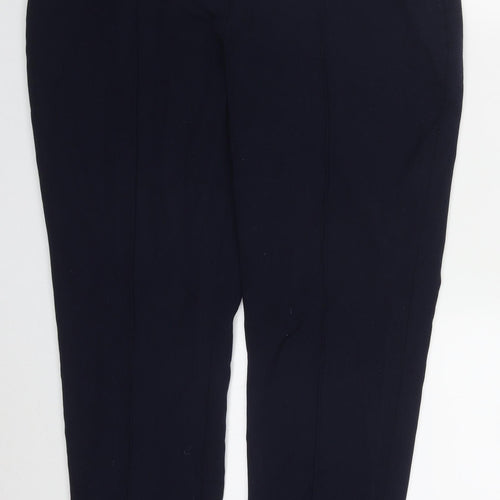 F&F Womens Blue  Polyester Trousers  Size 14 L27 in Regular Button