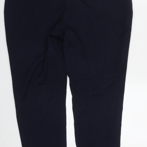 F&F Womens Blue  Polyester Trousers  Size 14 L27 in Regular Button