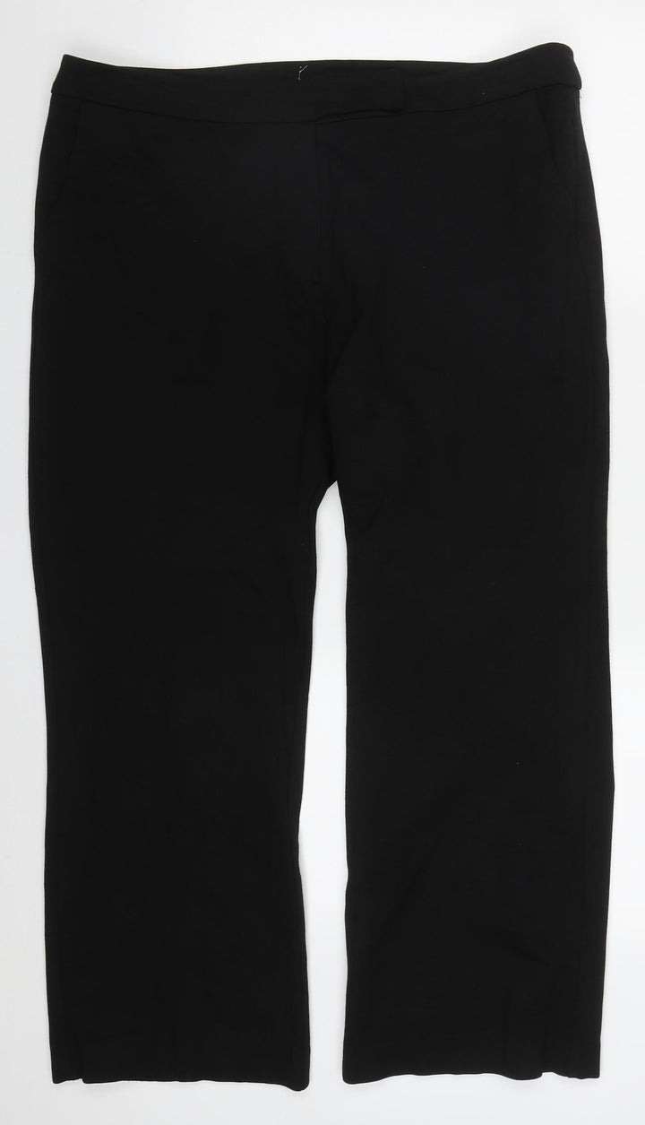 Phase Eight Womens Black  Viscose Trousers  Size 38 in L28 in Regular Button