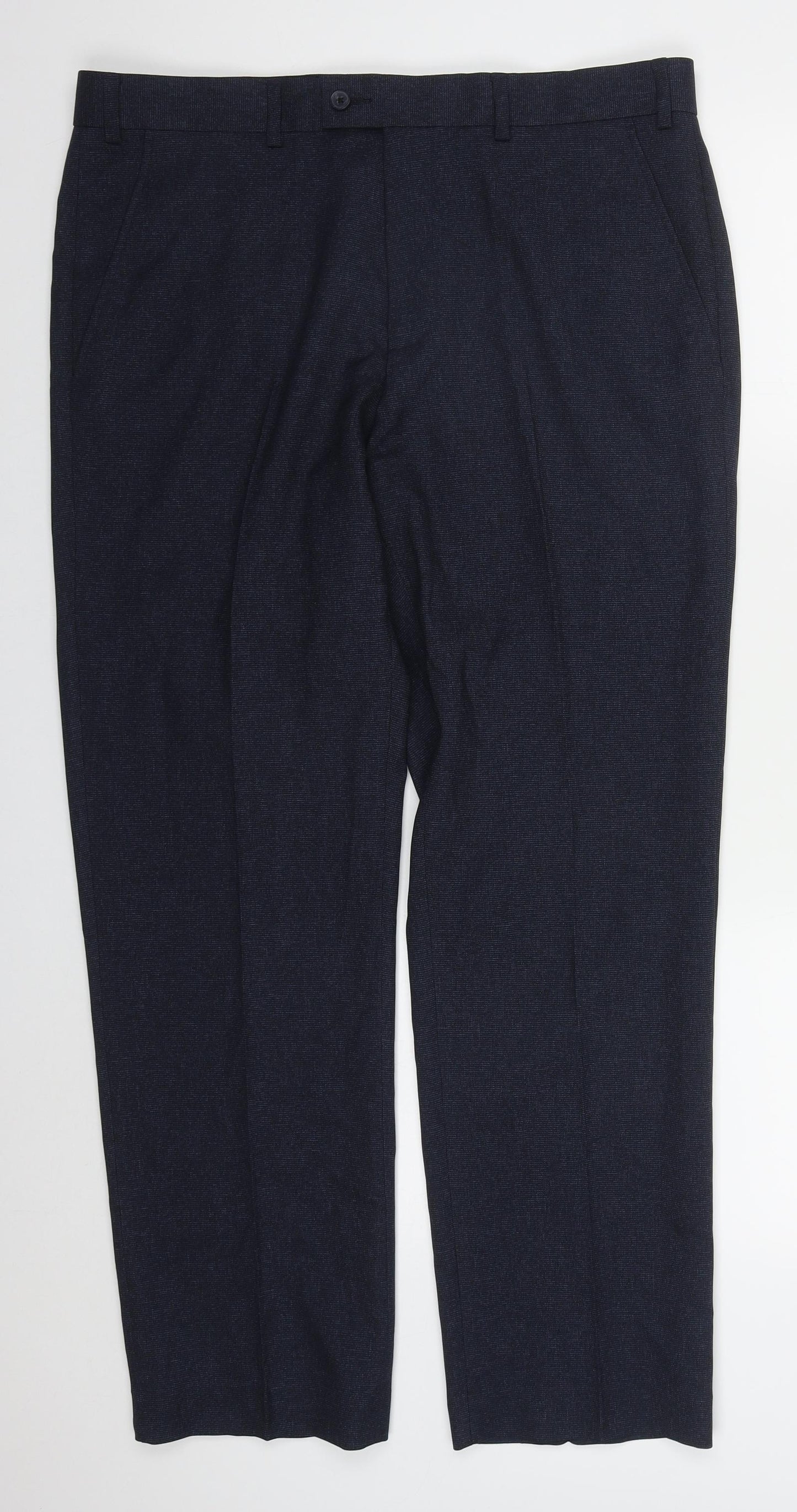 F&F Mens Blue  Polyester Trousers  Size 36 L31 in Regular Button