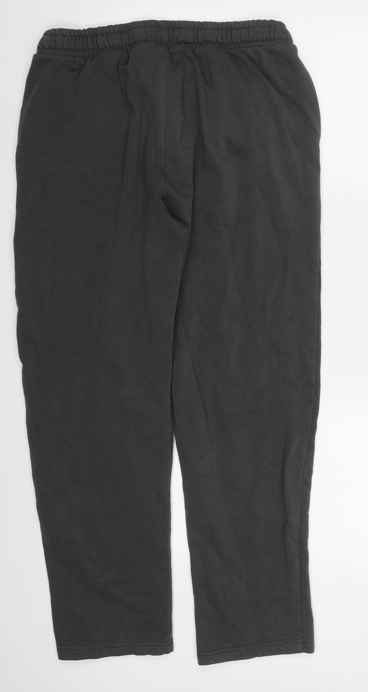 Kangaroo Poo Mens Grey  Cotton Sweatpants Trousers Size XL L28 in Regular Drawstring