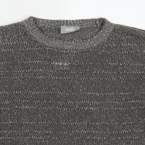 Wallis Womens Grey   Acrylic Pullover Jumper Size L