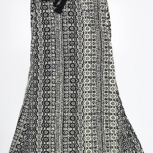 New Look Womens Black Fair Isle Viscose Skater Dress  Size 16  Sweetheart  - Bandeau