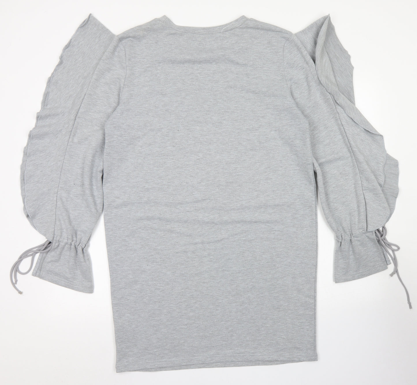 Eight Womens Grey  Cotton A-Line  Size L  Crew Neck