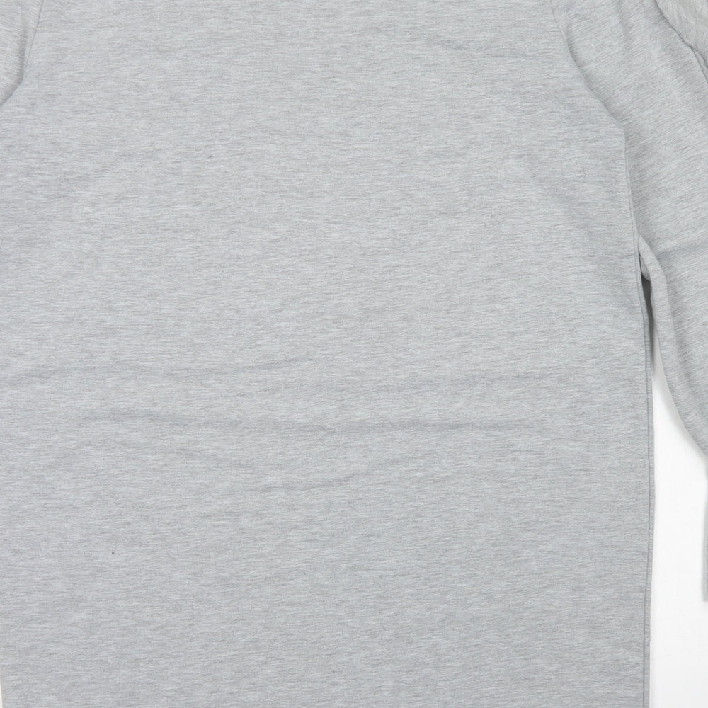 Eight Womens Grey  Cotton A-Line  Size L  Crew Neck