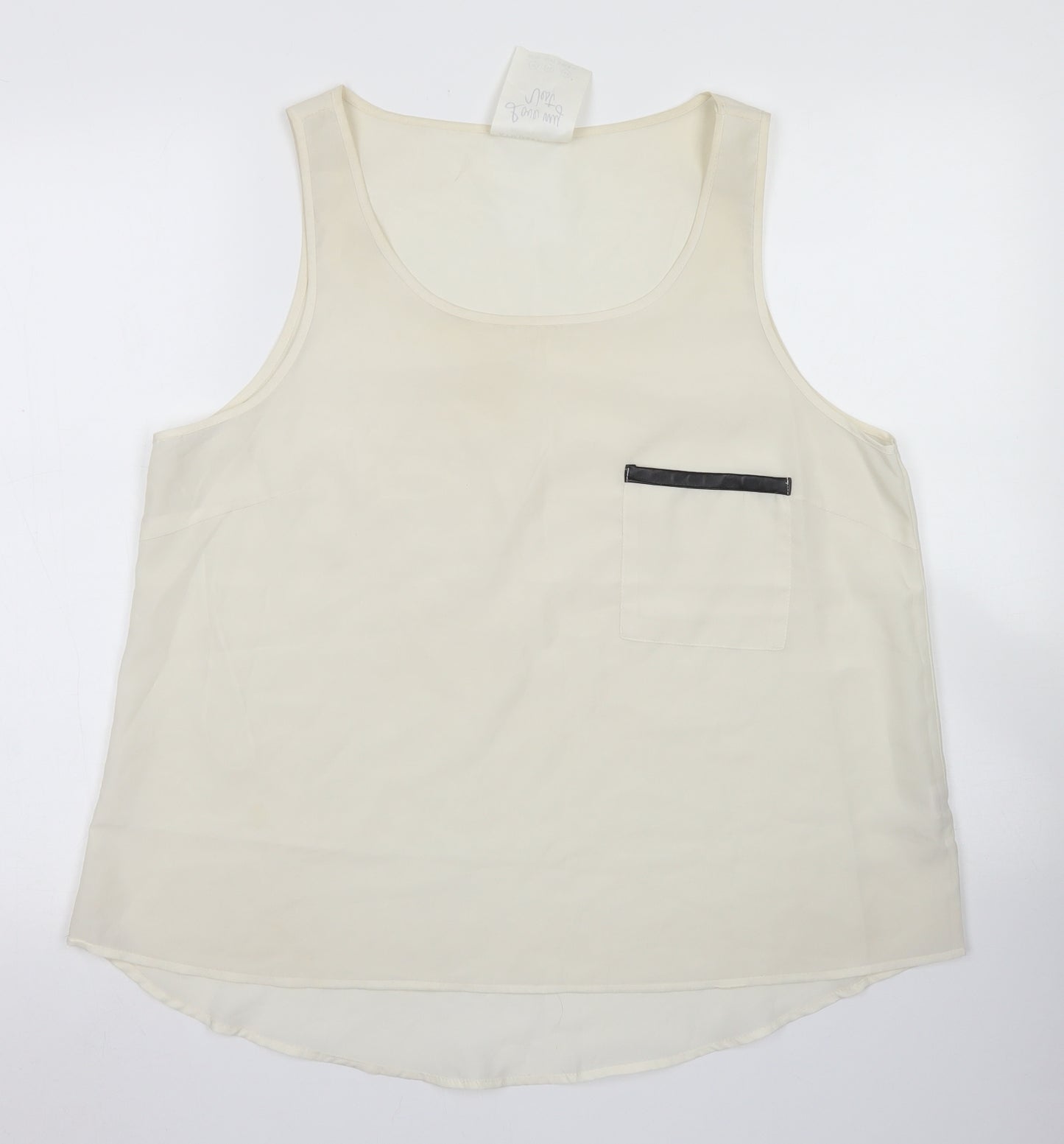 Atmosphere Womens Ivory  Polyester Basic Blouse Size 18 Round Neck