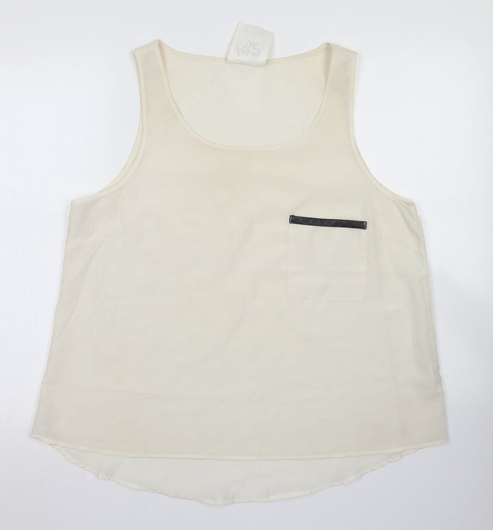 Atmosphere Womens Ivory  Polyester Basic Blouse Size 18 Round Neck