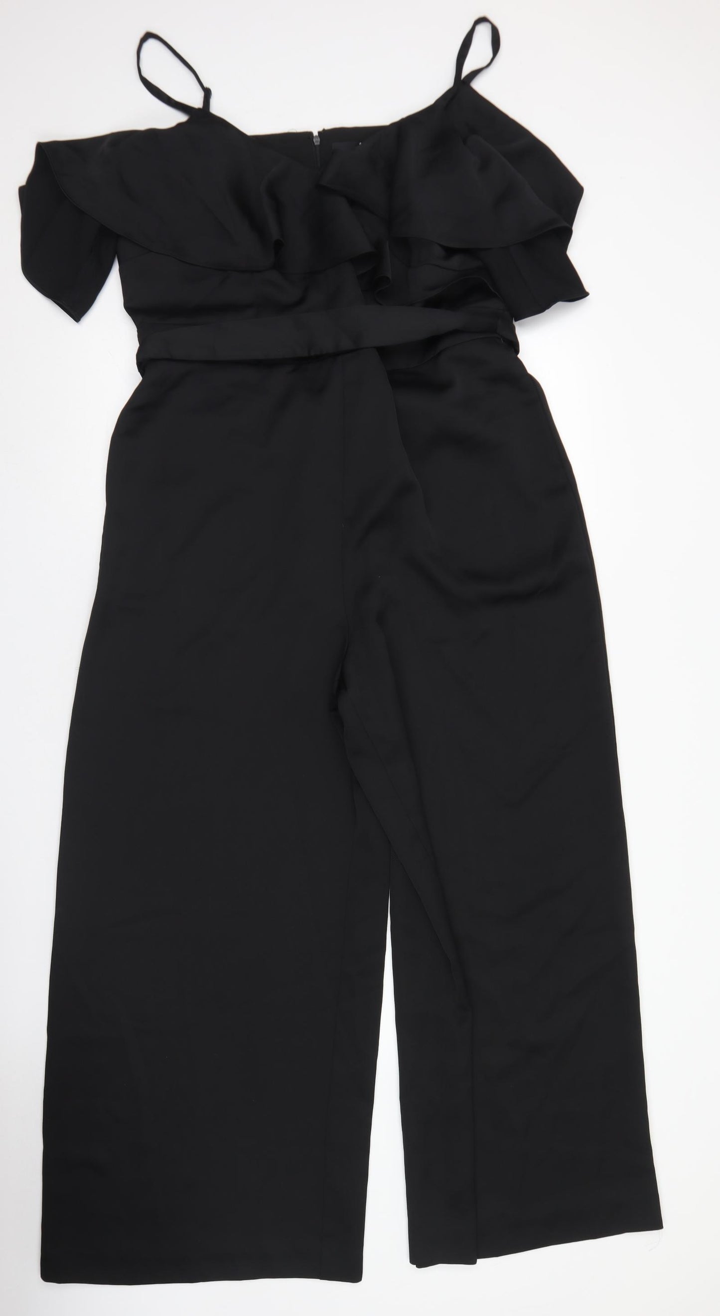 V by Very Womens Black  Polyester Jumpsuit One-Piece Size 18 L29 in Zip