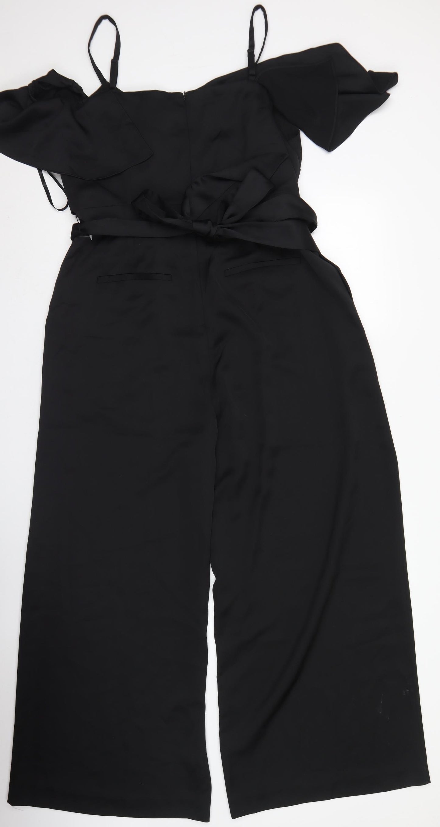V by Very Womens Black  Polyester Jumpsuit One-Piece Size 18 L29 in Zip
