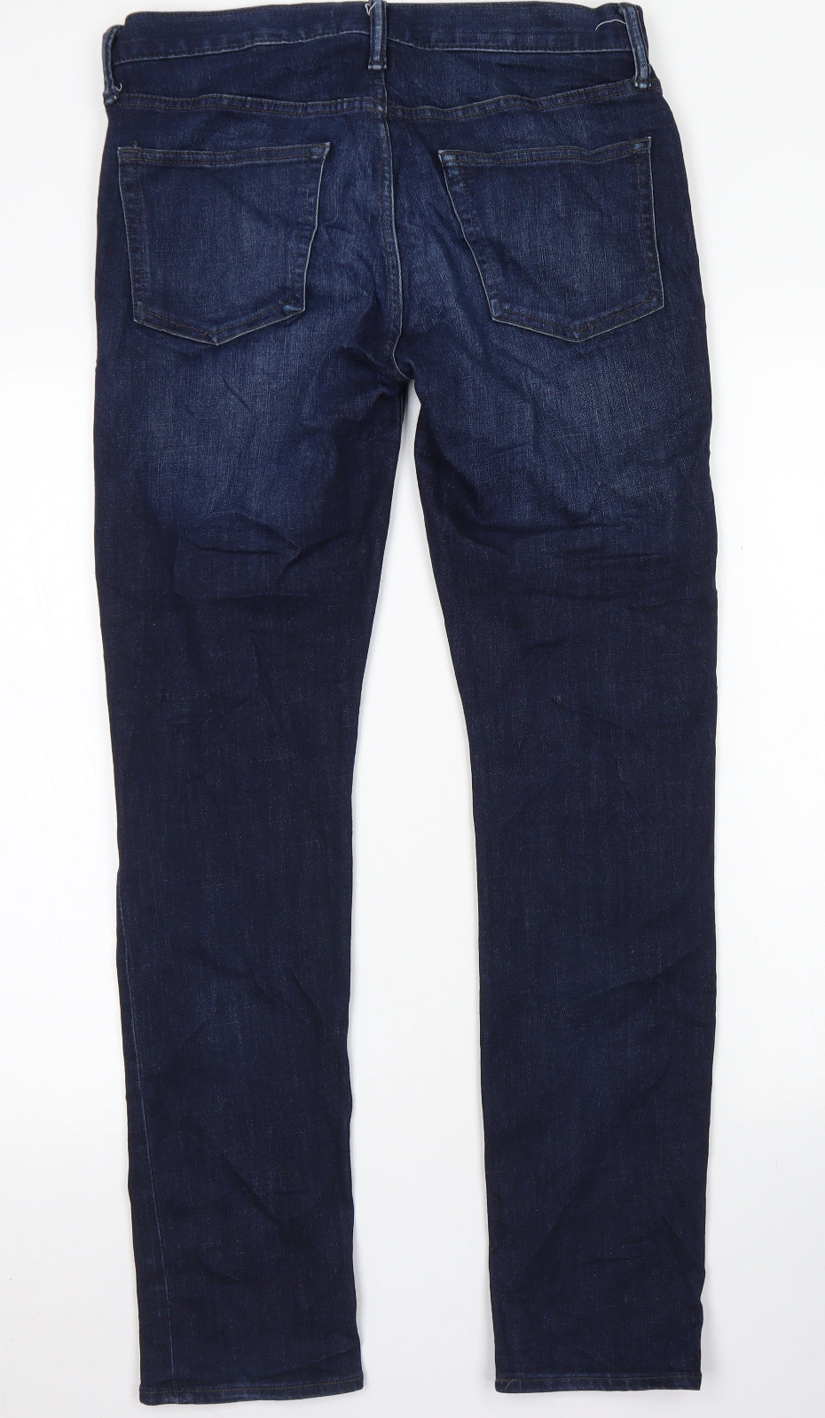 Gap Mens Blue  Cotton Skinny Jeans Size 30 in L32 in Regular Button