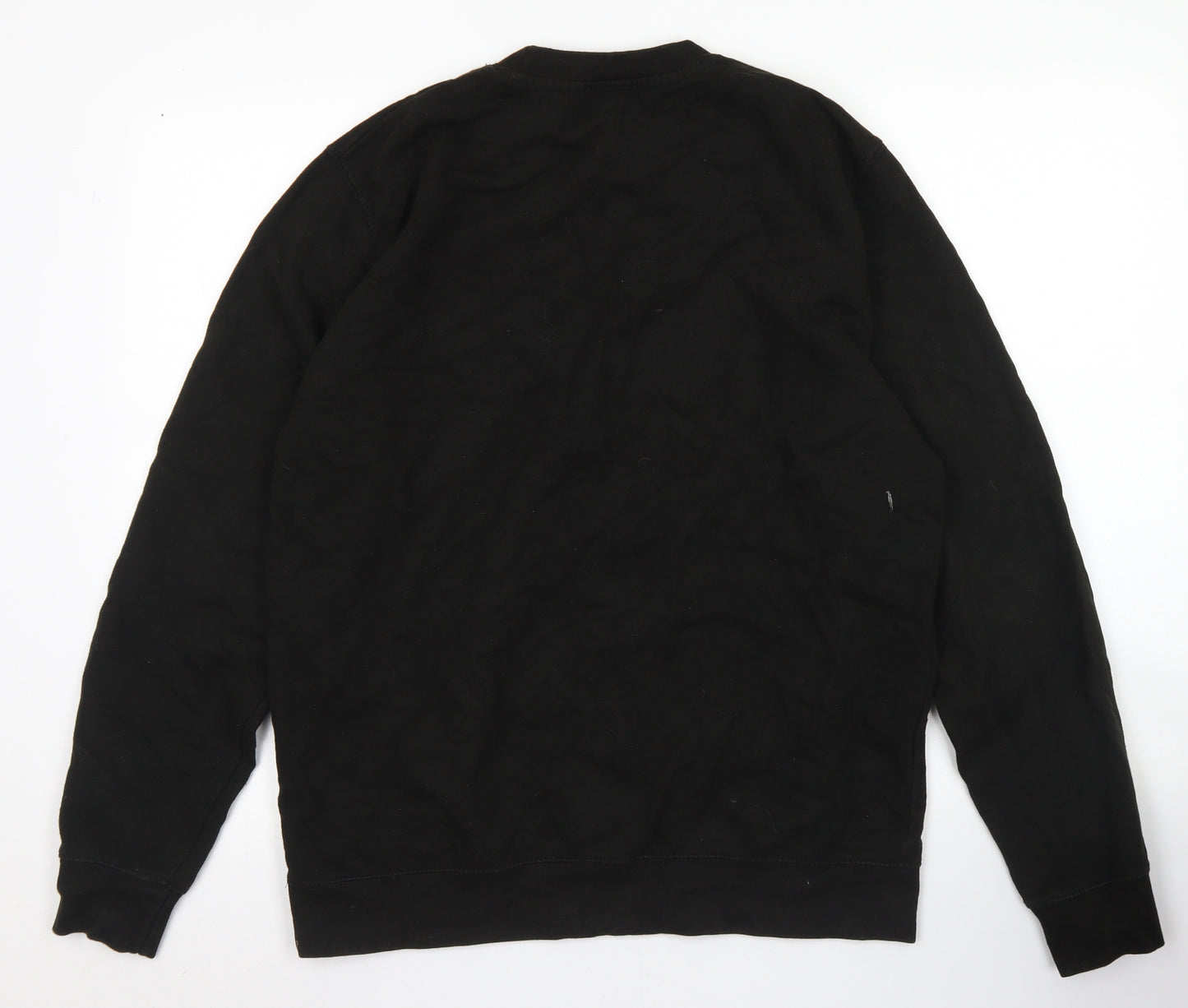 New Love Club Mens Black  Cotton Pullover Sweatshirt Size L