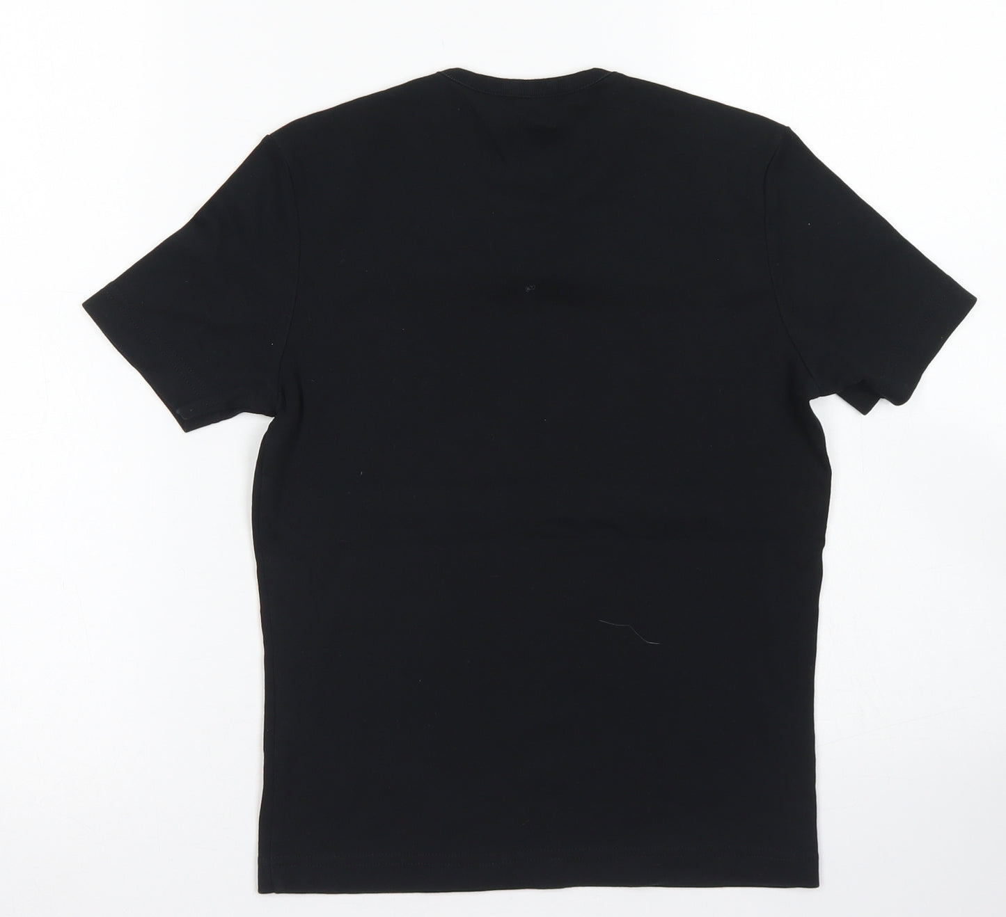 Esprit Womens Black  Cotton Basic T-Shirt Size M Crew Neck