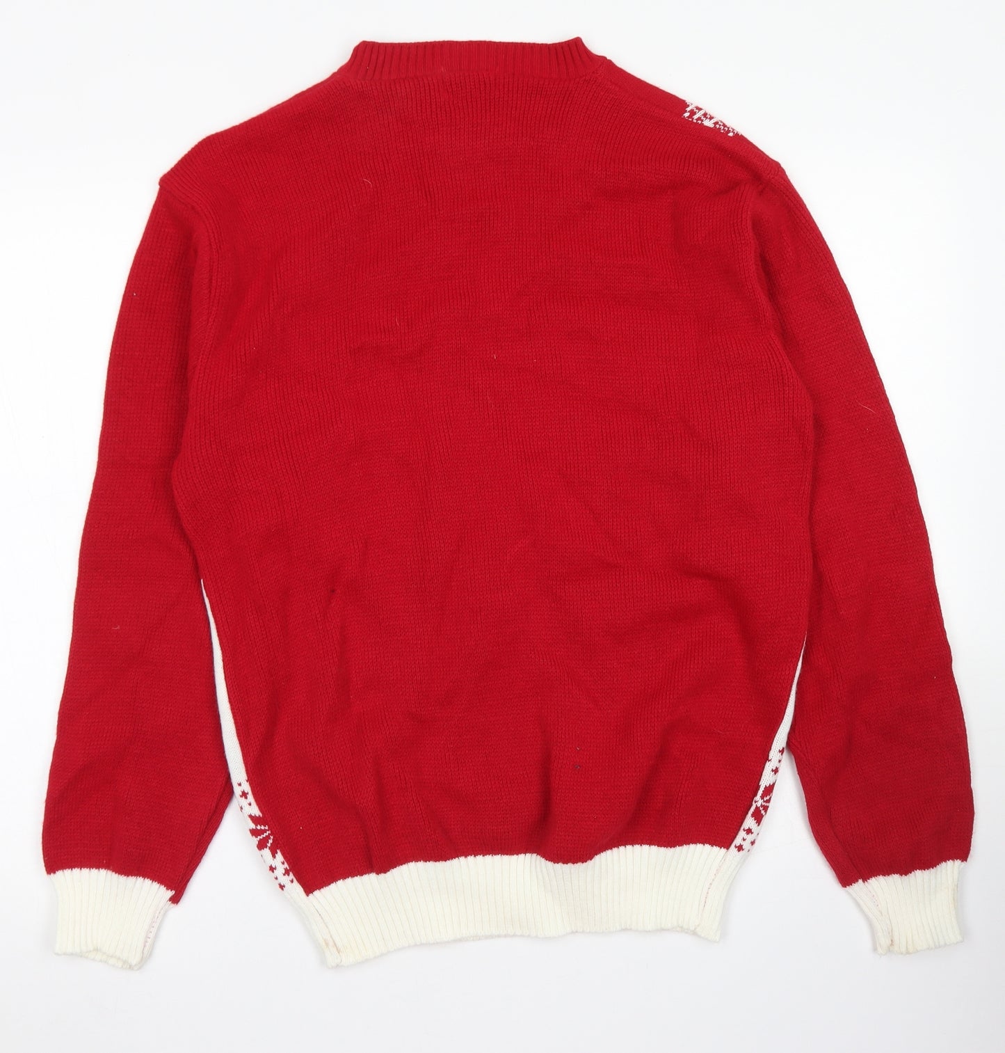 NC Collection Mens Red Crew Neck  Acrylic Pullover Jumper Size M   - Minions, Christmas