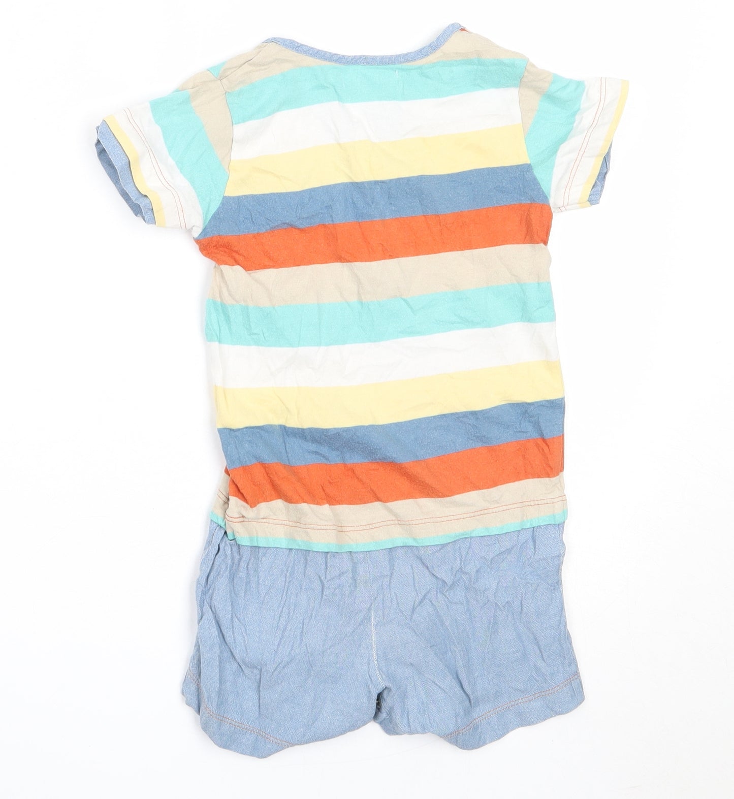 M&Co Boys Blue  Cotton Romper One-Piece Size 18-24 Months