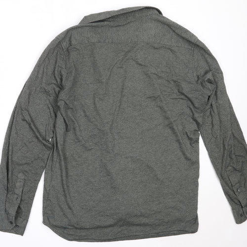 Zudio Mens Green  Cotton  Button-Up Size 2XL Collared