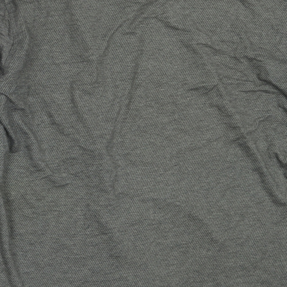 Zudio Mens Green  Cotton  Button-Up Size 2XL Collared